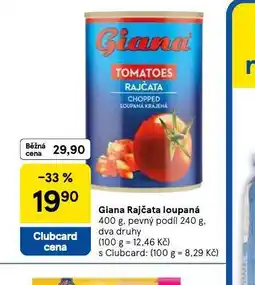 Tesco Giana rajčata loupaná nabídka