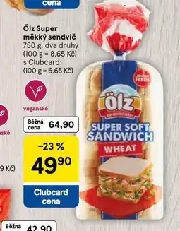 Tesco Ölz super měkký sendvič nabídka