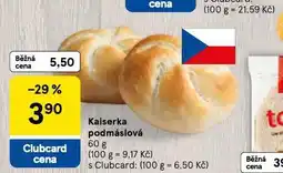 Tesco Kaiserka podmáslová nabídka