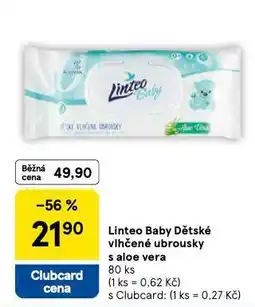 Tesco Linteo baby dětské vlhčené ubrousky nabídka