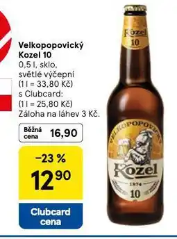 Tesco Pivo velkopopovický kozel 10 nabídka