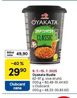 Tesco Oyakata nudle nabídka
