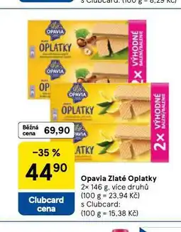 Tesco Opavia zlaté oplatky nabídka