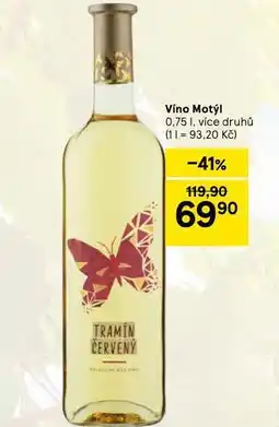 Tesco Víno motýl nabídka