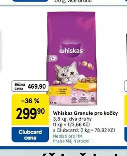 Tesco Whiskas granule pro kočky nabídka