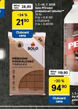 Tesco Solo přírodní podpalovač nabídka