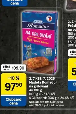 Tesco Madeta romadur na grilování nabídka