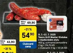 Tesco Klobása v maďarském stylu nabídka