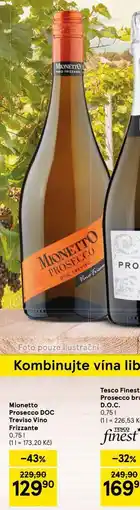 Tesco Mionetto prosecco doc treviso vino frizzante nabídka