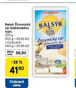 Tesco Balsýr žirovnický sýr balkánského typu nabídka