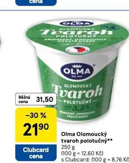 Tesco Olma olomoucký tvaroh polotučný nabídka