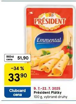 Tesco Président plátky nabídka