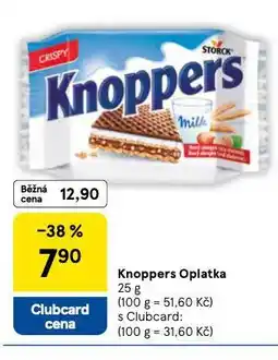 Tesco Knoppers oplatka nabídka