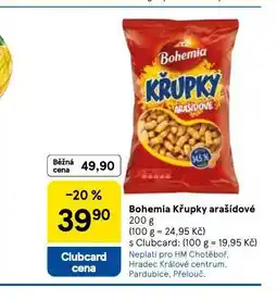 Tesco Bohemia křupky arašídové nabídka