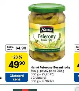Tesco Hamé feferony beraní rohy nabídka