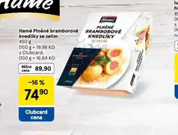 Tesco Hamé plněné bramborové knedlíky se zelím nabídka