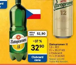 Tesco Pivo zlatopramen 11 nabídka