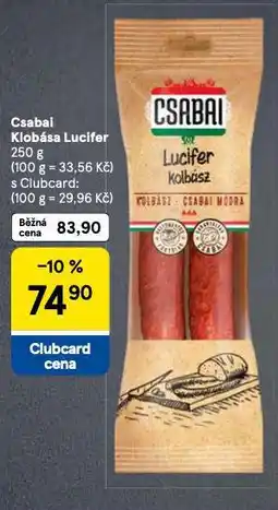 Tesco Csabai klobása lucifer nabídka