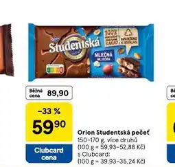 Tesco Orion studentská pečeť nabídka