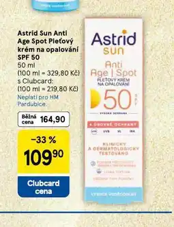 Tesco Astrid sun krém na opalování nabídka