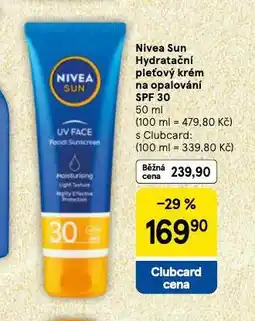 Tesco Nivea sun hydratační krém na opalování nabídka