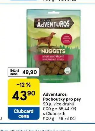 Tesco Adventuros pochoutky pro psy nabídka