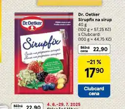 Tesco Dr. otker sirupfix na sirup nabídka