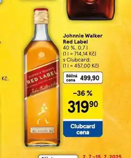 Tesco Johnnie walker red label nabídka