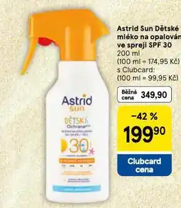 Tesco Astrid sun dětské mléko na opalování nabídka