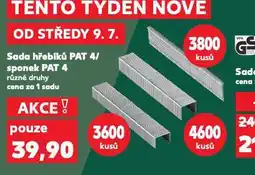 Kaufland Sada hřebíků / sponek nabídka
