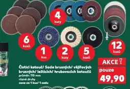 Kaufland Sada brusných / vějířových brusných / leštících / hrubovacích kotoučů nabídka
