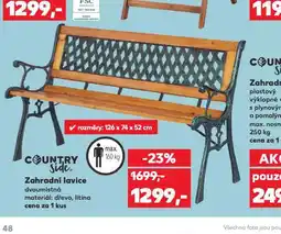 Kaufland Zahradní lavice nabídka