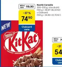 Tesco Nestlé cereálie nabídka