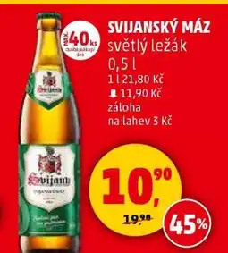 Penny Market Svijanský Máz světlý ležák 0,5 l nabídka