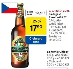 Tesco Radegast Ryze Hořká 12 nabídka