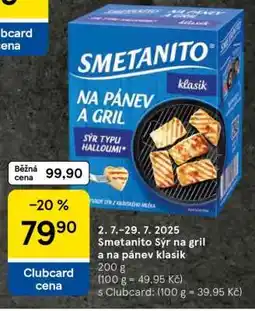 Tesco Smetanito Sýr na gril a na pánev klasik nabídka