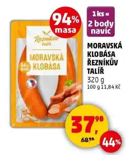 Penny Market MORAVSKÁ KLOBÁSA ŘEZNÍKŮV TALÍŘ nabídka