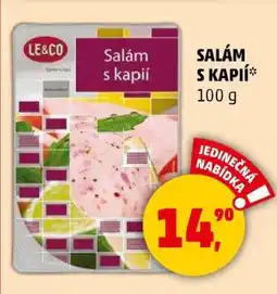 Penny Market Salám s kápií nabídka