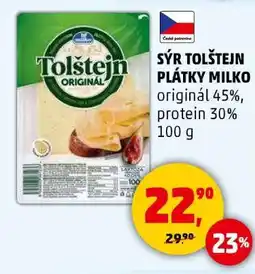 Penny Market Sýr Tolštejn plátky Milko nabídka