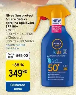 Tesco Nivea Sun protect & care Dětský sprej na opalování SPF 50+ nabídka