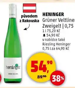 Penny Market HENINGER Grüner Veltliner, Zweigelt nabídka
