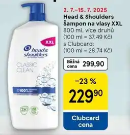 Tesco Head & Shoulders Šampon na vlasy XXL nabídka