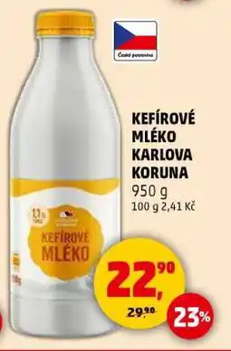 Penny Market Kefírové mléko Karlova Koruna nabídka