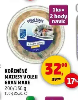 Penny Market KOŘENĚNÉ MATJESY V OLEJI GRAN MARE nabídka