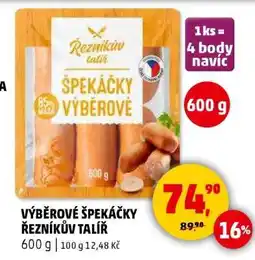Penny Market VÝBĚROVÉ ŠPEKÁČKY ŘEZNÍKŮV TALÍŘ nabídka