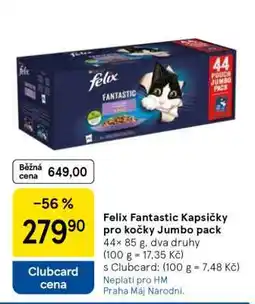 Tesco Felix Fantastic Kapsičky pro kočky Jumbo pack nabídka