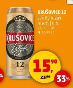 Penny Market KRUŠOVICE 12 světlý ležák plech nabídka