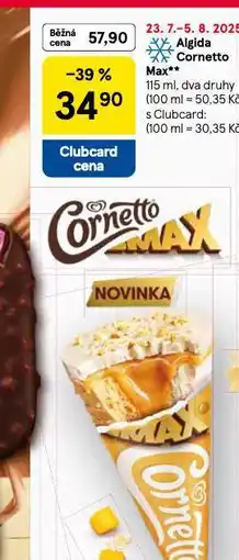 Tesco Algida cornetto max nabídka