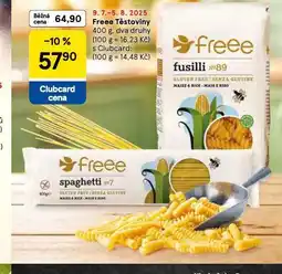 Tesco Freee těstoviny nabídka