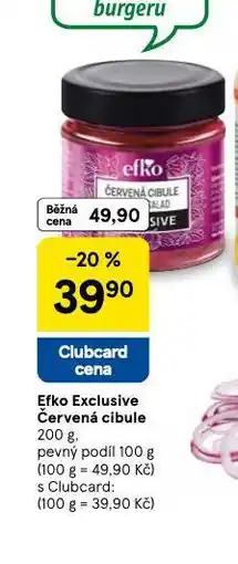 Tesco Efko exclusiv červená cibule nabídka